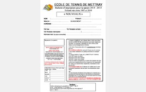 INSCRIPTIONS ET RÉINSCRIPTIONS 2014-2015