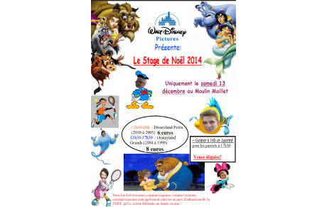 INSCRIPTIONS AU STAGE DE NOEL