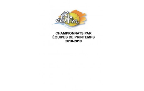 DEBUT DES CHAMPIONNATS PAR EQUIPES ADULTES DE PRINTEMPS 2018-2019